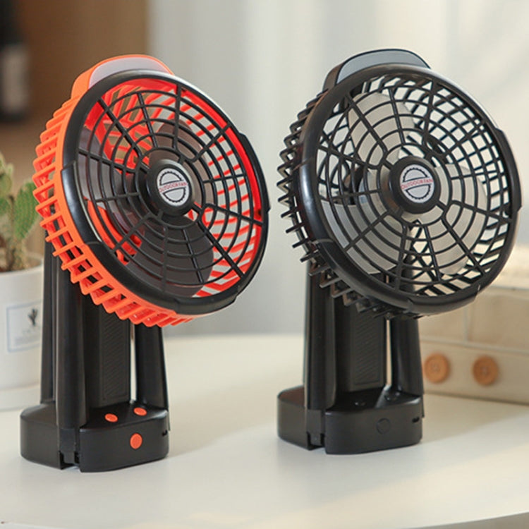 Outdoor Camping USB Lade Fan Zelt Schwenkopf Fan Mit Stativ LED Licht (Schwarz) | Brehn