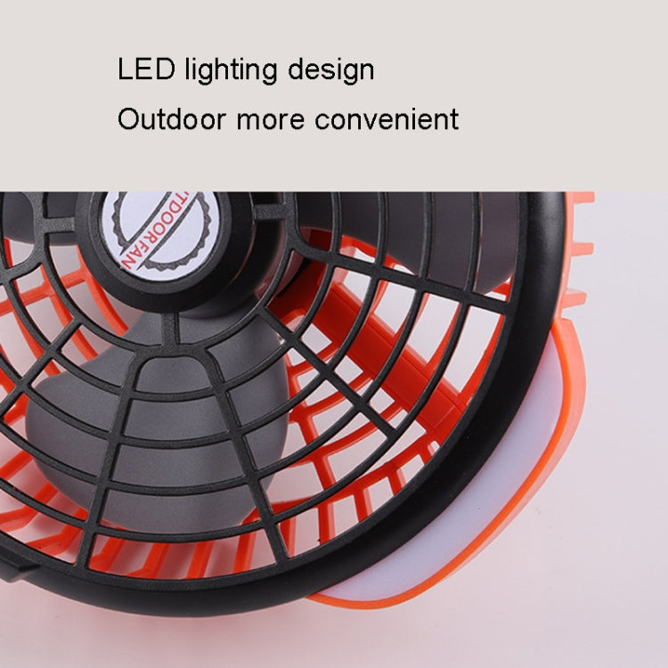 Outdoor Camping USB Lade Fan Zelt Schwenkopf Fan Mit Stativ LED Licht (Schwarz) | Brehn