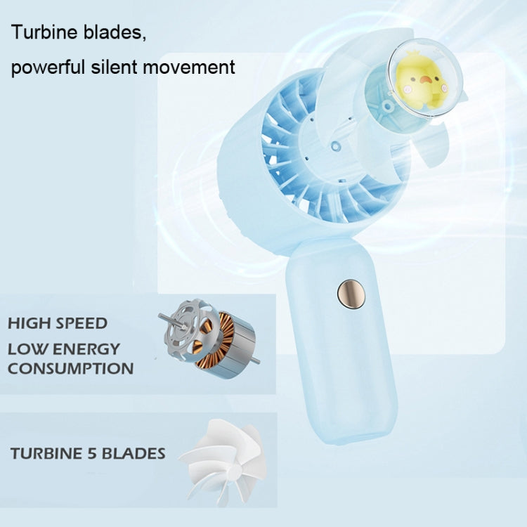 Handgriffe Kleiner Ventilator Tragbarer Mini Taschenventilator, Stil: Blauer Duck | Brehn