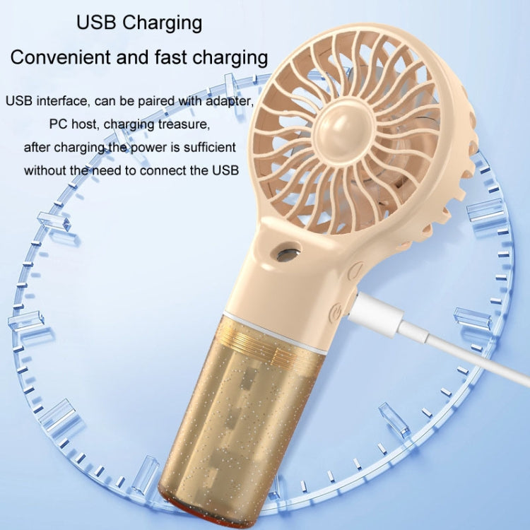 USB wiederaufladbarer tragbarer Sprühventilator Handheld Hydration Elektrischer Ventilator (Grau) | Brehn