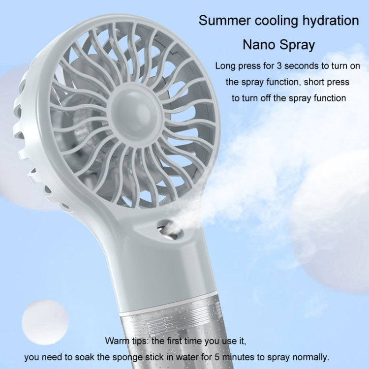 USB wiederaufladbarer tragbarer Sprühventilator Handheld Hydration Elektrischer Ventilator (Grau) | Brehn