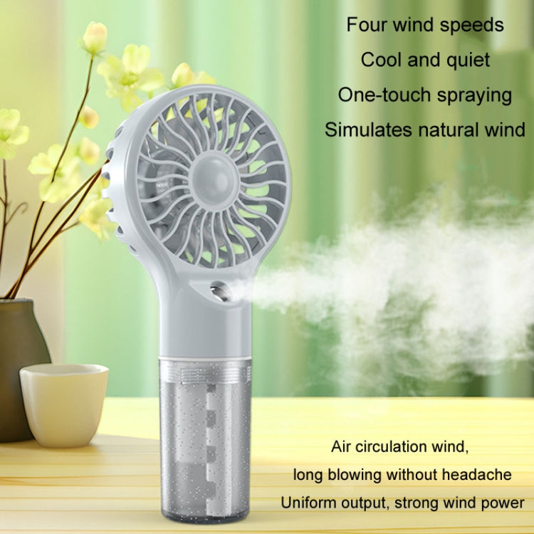 USB wiederaufladbarer tragbarer Sprühventilator Handheld Hydration Elektrischer Ventilator (Grau) | Brehn