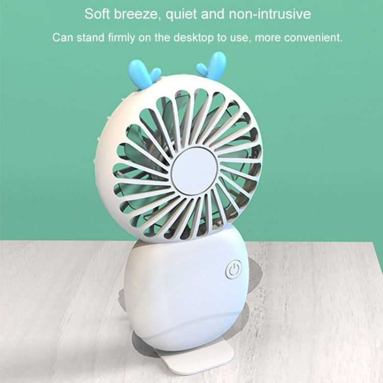 Sommer Cartoon Tasche Handheld Standventilator Wiederaufladbar Leiser Mini Ventilator (Grün) | Brehn