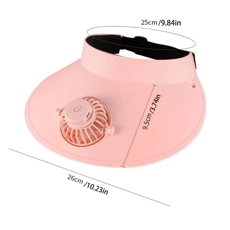 Sommer Outdoor Sonnenschutz Verstellbarer Rotierender Ventilator Sonnenhut (Rosa) | Brehn