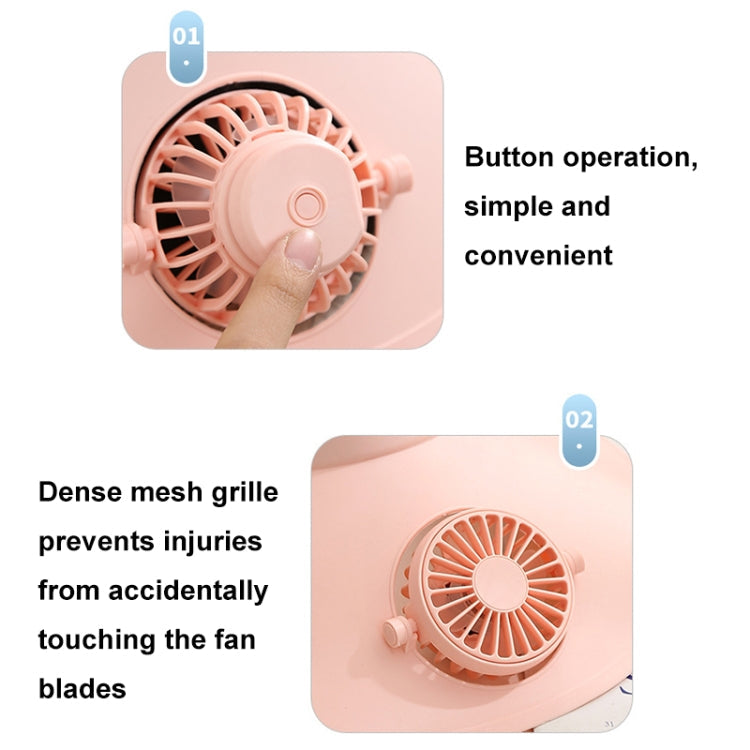 Sommer Outdoor Sonnenschutz Verstellbarer Rotierender Ventilator Sonnenhut (Rosa) | Brehn