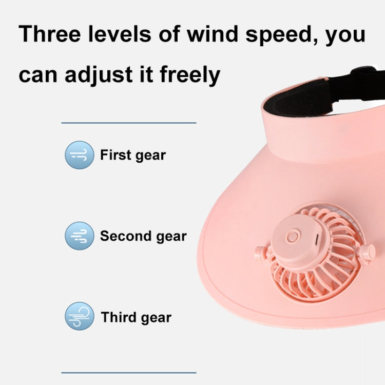 Sommer Outdoor Sonnenschutz Verstellbarer Rotierender Ventilator Sonnenhut (Rosa) | Brehn