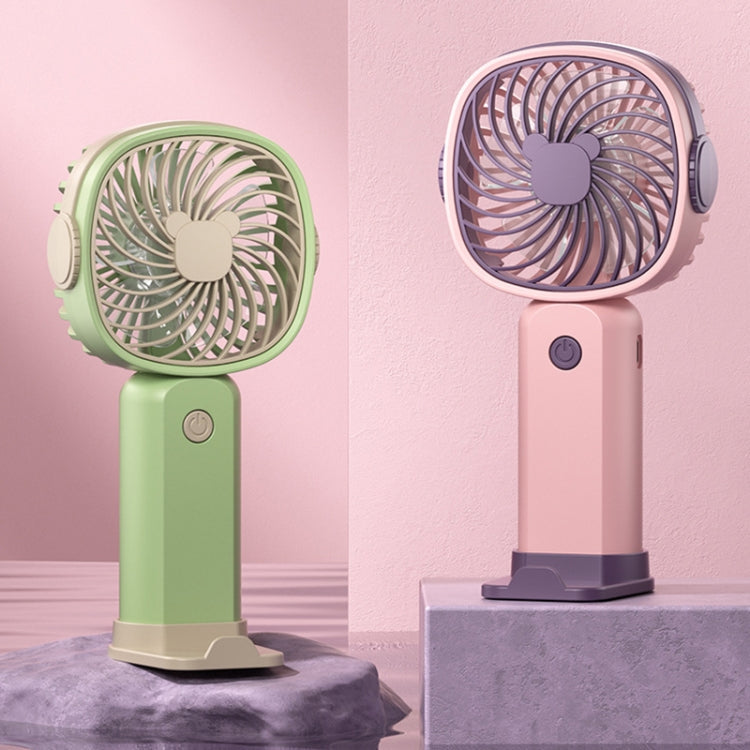 Handheld tragbarer Mini-Multifunktionsventilator mit Handyhalterfunktion, Farbe: Gelbgrün ohne Batterie | Brehn