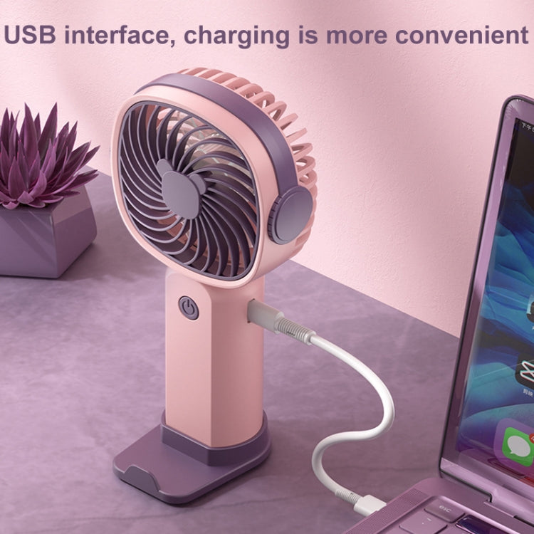 Handheld tragbarer Mini-Multifunktionsventilator mit Handyhalterfunktion, Farbe: Gelbgrün ohne Batterie | Brehn