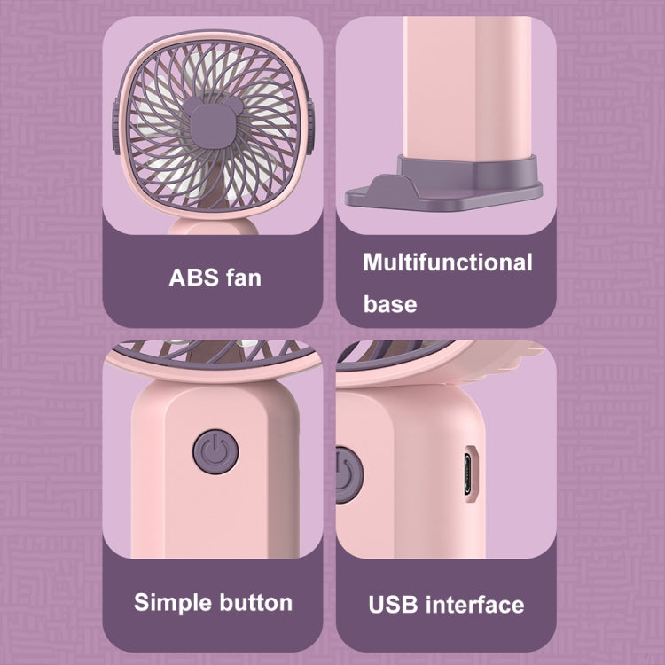 Handheld tragbarer Mini-Multifunktionsventilator mit Handyhalterfunktion, Farbe: Gelbgrün ohne Batterie | Brehn