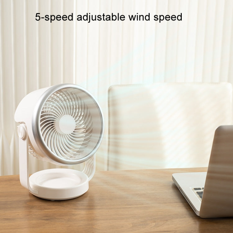 Luftzirkulationsventilator USB-Laden Schreibtischleiser Ventilator (Weiß) | Brehn