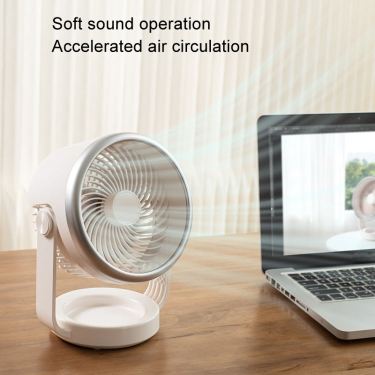 Luftzirkulationsventilator USB-Laden Schreibtischleiser Ventilator (Weiß) | Brehn