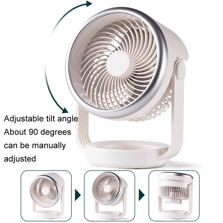 Luftzirkulationsventilator USB-Laden Schreibtischleiser Ventilator (Weiß) | Brehn