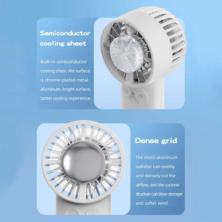 Outdoor Handheld Ice Air Conditioning Fan Astronaut Night Light Semiconductor Cooling Fan (Hellblau) | Brehn