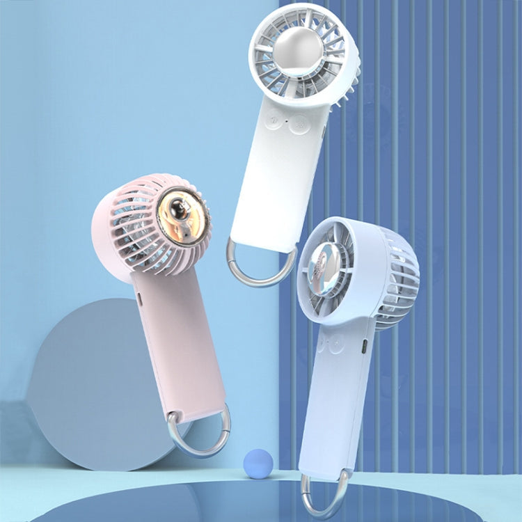 Outdoor Handheld Ice Air Conditioning Fan Astronaut Night Light Semiconductor Cooling Fan (Hellblau) | Brehn