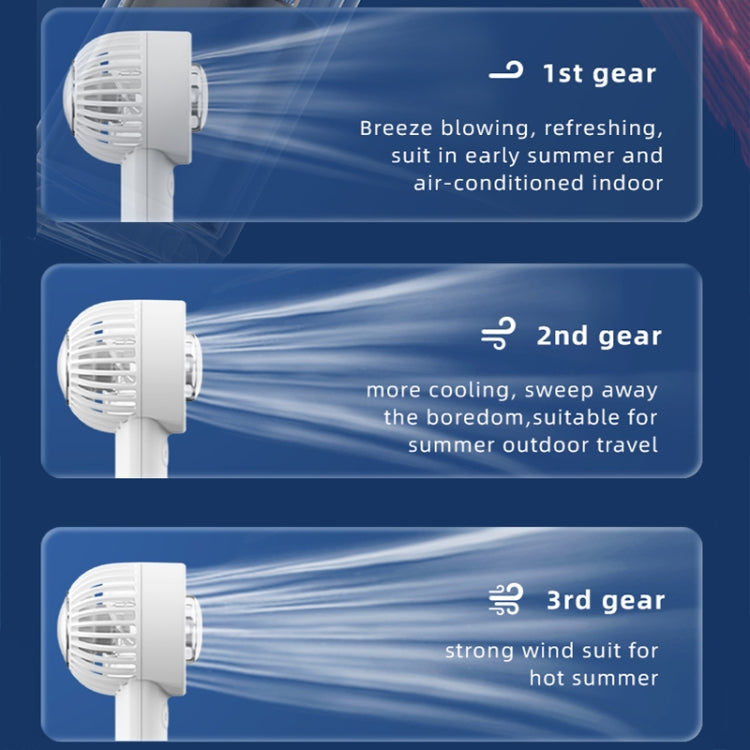 Outdoor Handheld Ice Air Conditioning Fan Astronaut Night Light Semiconductor Cooling Fan (Hellblau) | Brehn