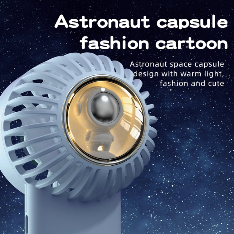 Outdoor Handheld Ice Air Conditioning Fan Astronaut Night Light Semiconductor Cooling Fan (Hellblau) | Brehn