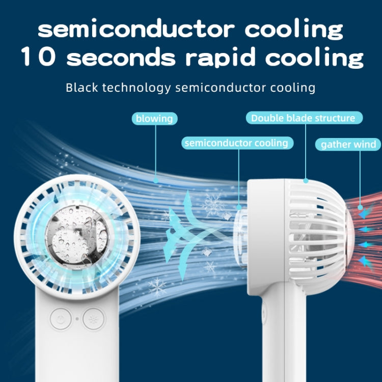 Outdoor Handheld Ice Air Conditioning Fan Astronaut Night Light Semiconductor Cooling Fan (Hellblau) | Brehn