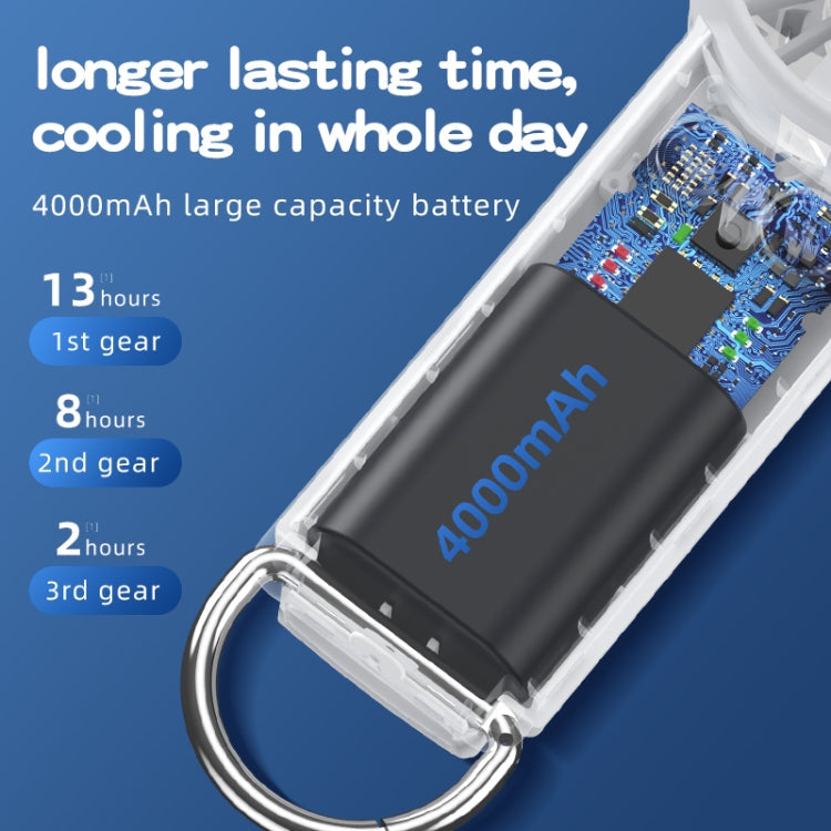 Outdoor Handheld Ice Air Conditioning Fan Astronaut Night Light Semiconductor Cooling Fan (Hellblau) | Brehn