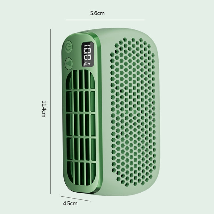 USB-Ladung Digitalanzeige Tragbarer klingenloser Outdoor Mini Nachtlicht Ventilator (Grün) | Brehn