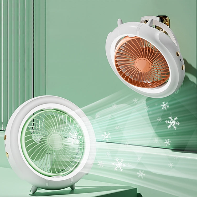 Nachtlicht Desktop Faltventilator Outdoor Camping Hängender Mini Ventilator, Farbe: Grün Verbesserte | Brehn