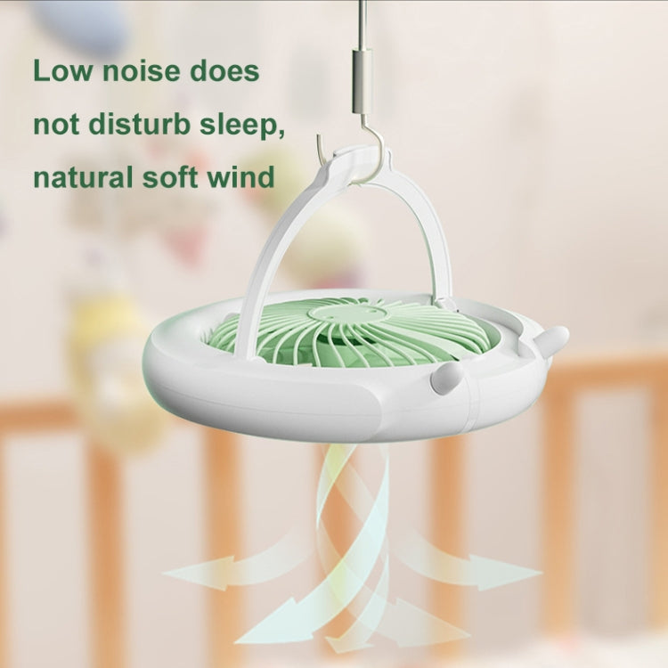 Nachtlicht Desktop Faltventilator Outdoor Camping Hängender Mini Ventilator, Farbe: Grün Verbesserte | Brehn