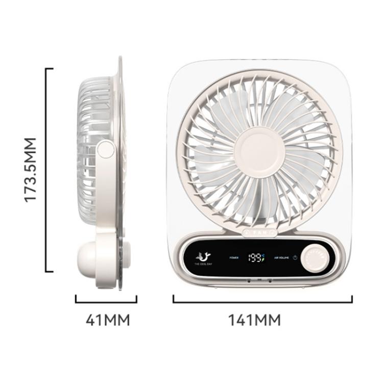 199-Speed Desktop-Wandventilator mit Griff & Licht Integrierte Aromatherapie Baumwolle (Klar Schwarz) | Brehn