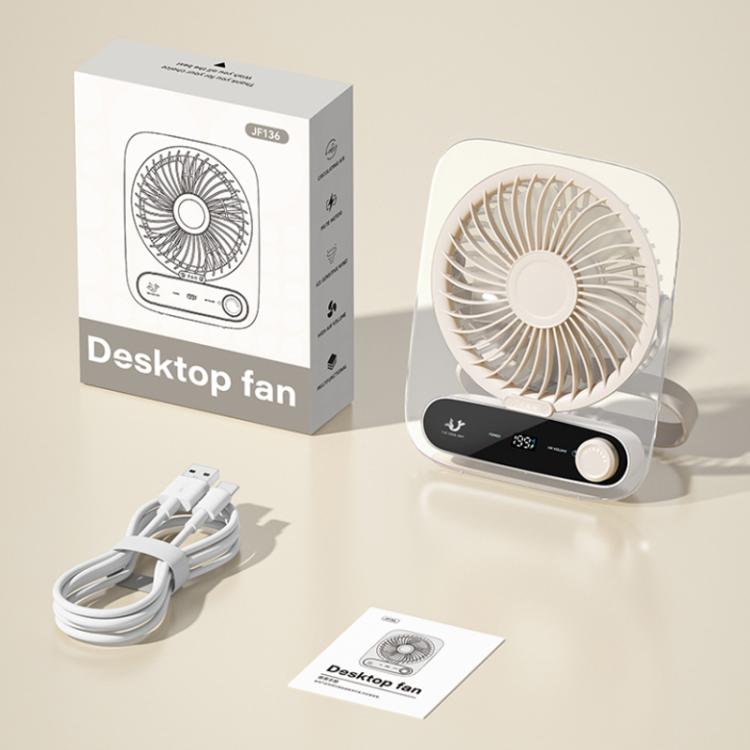 199-Speed Desktop-Wandventilator mit Griff & Licht Integrierte Aromatherapie Baumwolle (Klar Schwarz) | Brehn