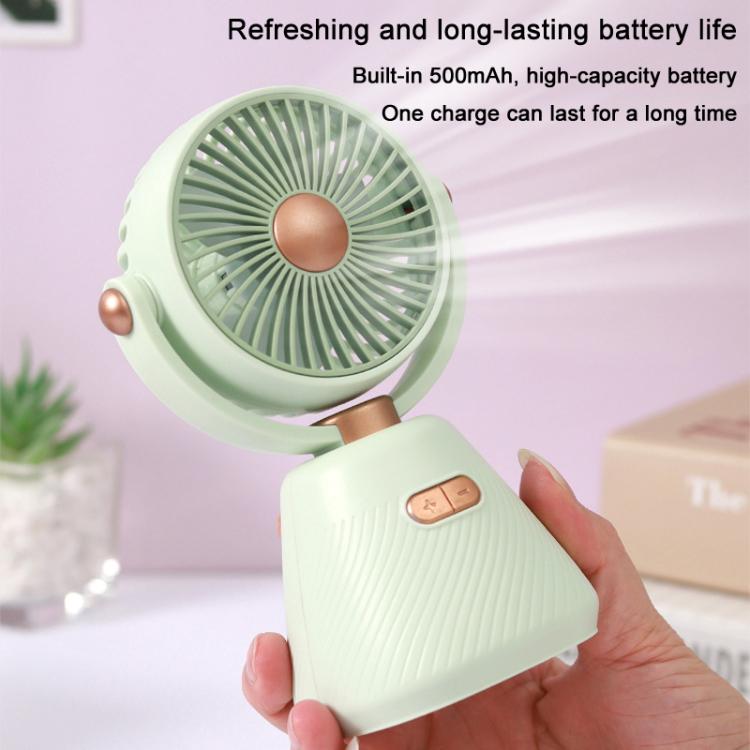 Desktop 100-Geschwindigkeits Mini Studenten Schlafzimmer Ventilator Tragbarer USB Aufladbarer Desktop Kleiner Ventilator (Beige) | Brehn