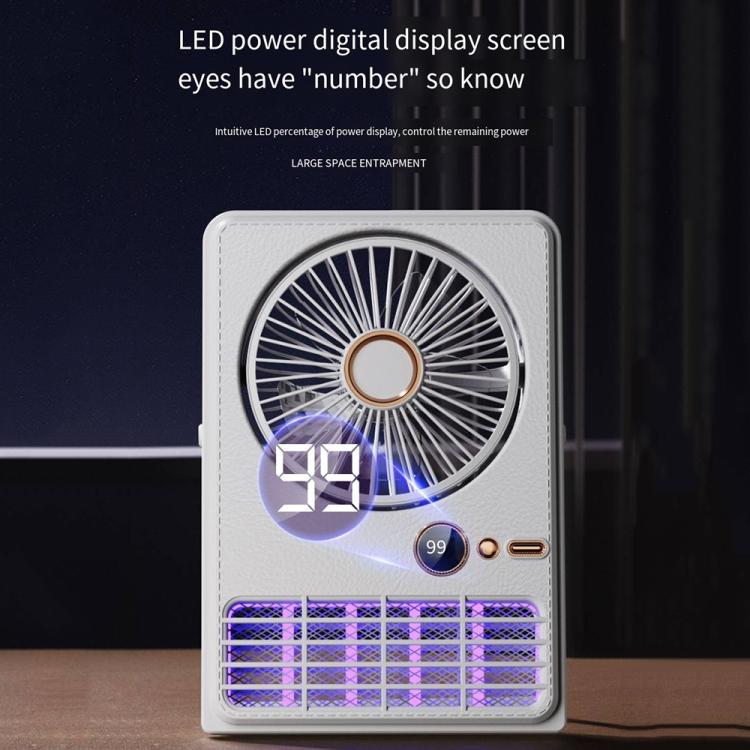 2-in-1 Haushalts-Elektrofan Moskito-Killer-Lampe LED Digital Schreibtischventilator, Farbe: Stecker Schwarz | Brehn