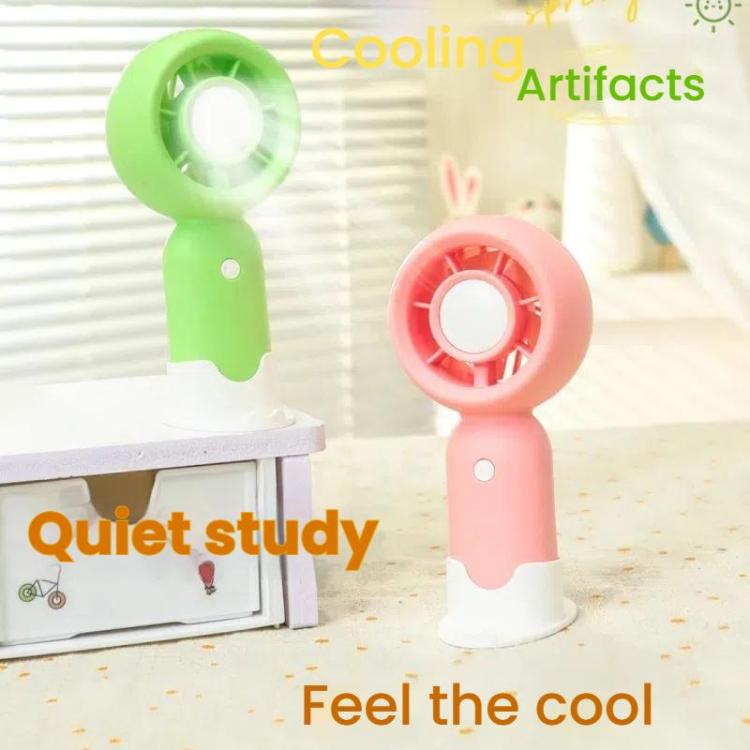 Handheld Wiederaufladbarer Ventilator Outdoor Camping Kühlventilator Mit Handyhalter Basis (Grün) | Brehn