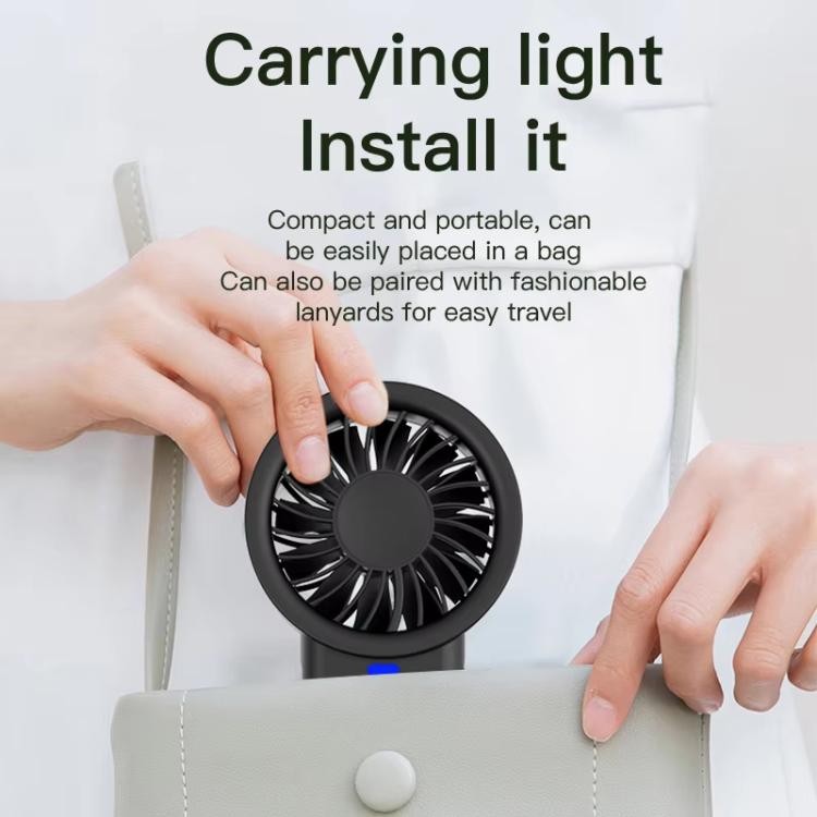 Solarbetriebener Handheld- und Tischventilator mit 5-Geschwindigkeits-Turbo 12 Klingen USB Type-C Schnellladung (Schwarz) | Brehn