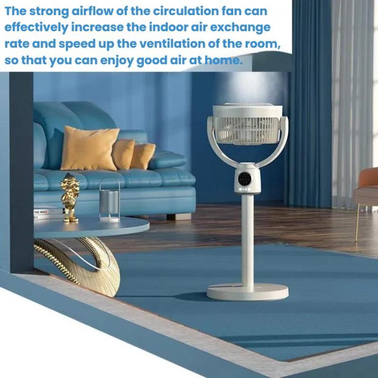 Luftzirkulationsventilator Turbo Licht Konvektionsstandventilator mit Fernbedienung Timer Bodenventilator, Stil: Wiederaufladbar | Brehn