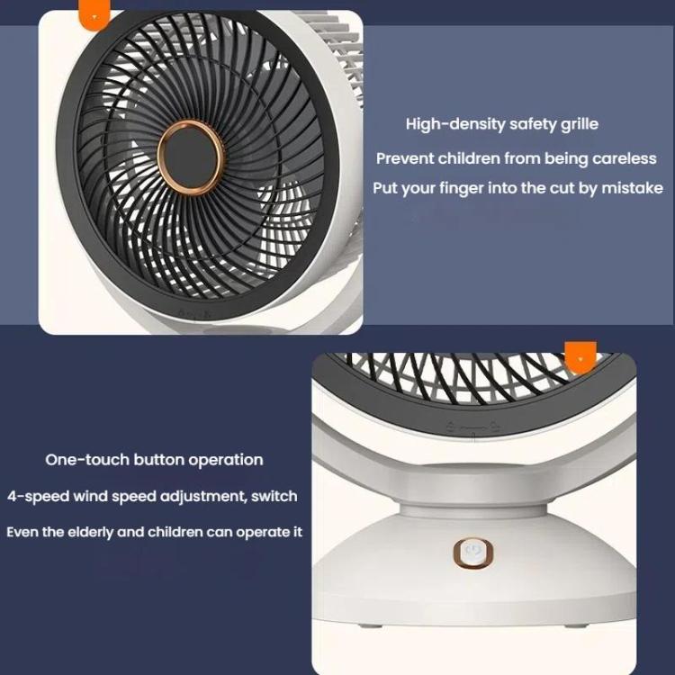 USB Luftzirkulationsventilator Büro Desktop Kleiner Ventilator, Stil: Wiederaufladbar | Brehn