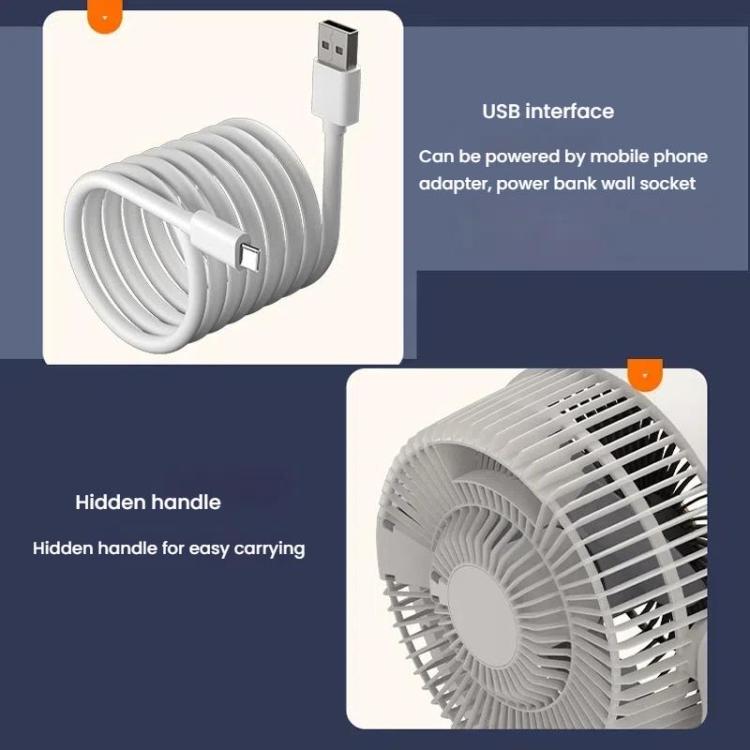 USB Luftzirkulationsventilator Büro Desktop Kleiner Ventilator, Stil: Wiederaufladbar | Brehn