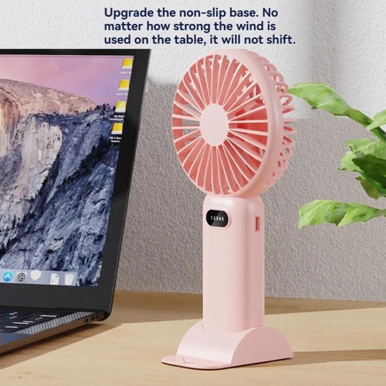 5-Gang Windgeschwindigkeits-Handheld-USB-Lade-Kleiner Ventilator Mit Tischständer (Dunkelblau) | Brehn