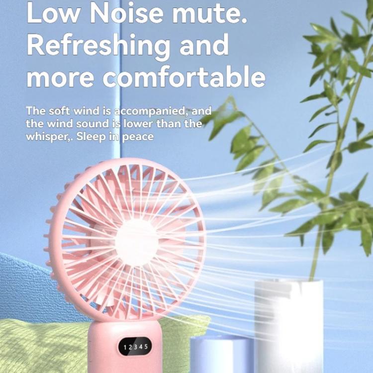 5-Gang Windgeschwindigkeits-Handheld-USB-Lade-Kleiner Ventilator Mit Tischständer (Dunkelblau) | Brehn