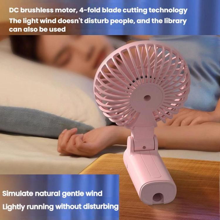 Faltender hängender Regenschirmventilator USB Handheld tragbarer Regenschirmclipventilator kompakter Desktopventilator (Weiß) | Brehn