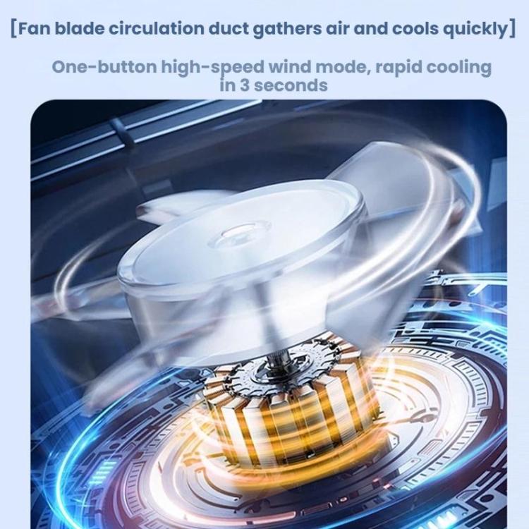 Hochgeschwindigkeits-Taillengebundener Ventilator Tragbarer Clip-on USB Mini Ventilator (Weiß) | Brehn