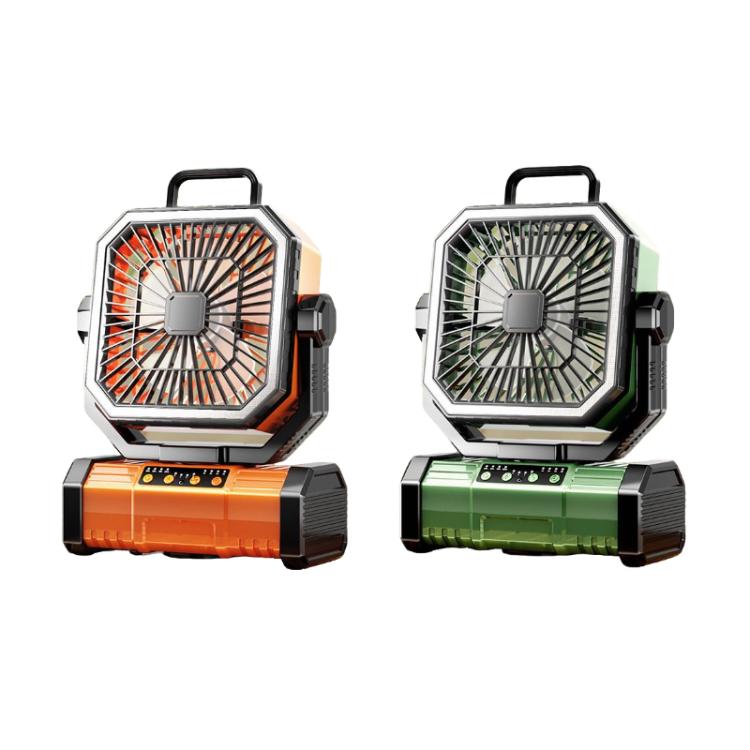 Fernbedienung USB oszillierender Ventilator tragbar Licht für Camping (Grün) | Brehn
