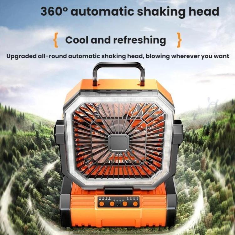 Fernbedienung USB oszillierender Ventilator tragbar Licht für Camping (Grün) | Brehn