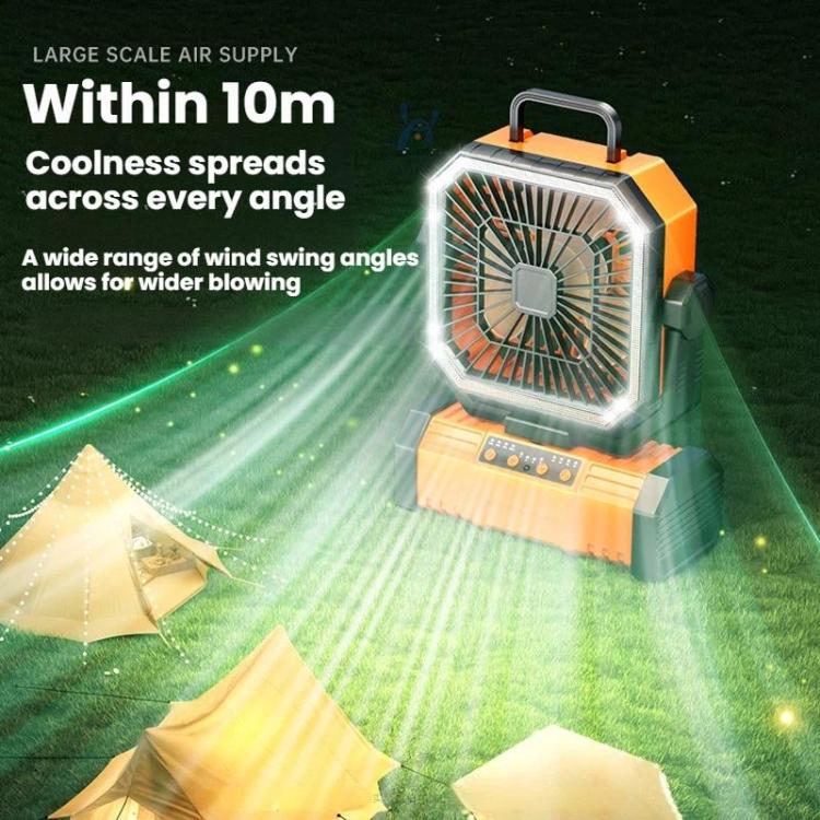 Fernbedienung USB oszillierender Ventilator tragbar Licht für Camping (Grün) | Brehn