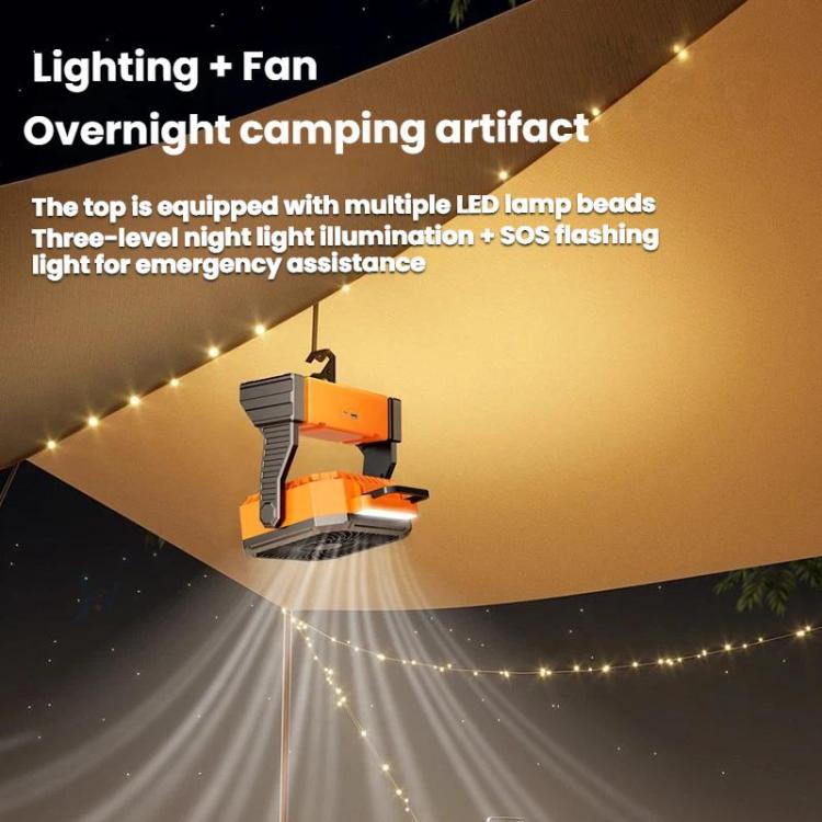 Fernbedienung USB oszillierender Ventilator tragbar Licht für Camping (Grün) | Brehn