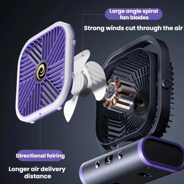 Desktop Mini Büro Silent USB Wandventilator, Farbe: Grau Plug-in | Brehn