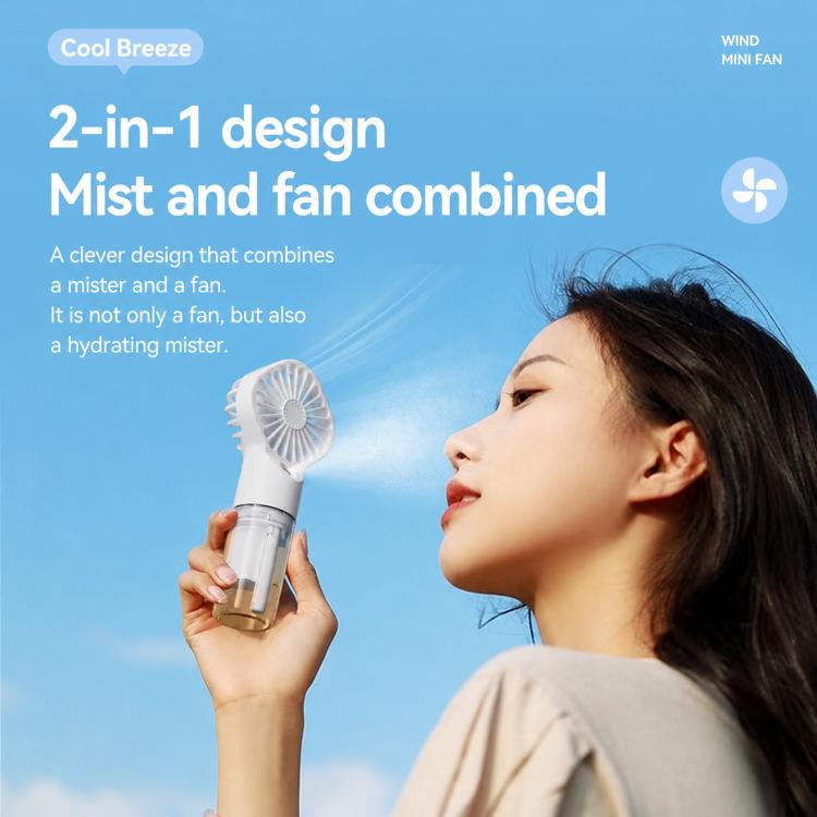 Handheld Misting Fan Tragbarer Wasser Spray Ventilator Typ-C Wiederaufladbarer Mini Persönlicher Gesicht Nebel Ventilator (F3 Pink) | Brehn