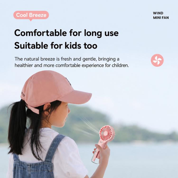 Handheld Misting Fan Tragbarer Wasser Spray Ventilator Typ-C Wiederaufladbarer Mini Persönlicher Gesicht Nebel Ventilator (F3 Weiß) | Brehn