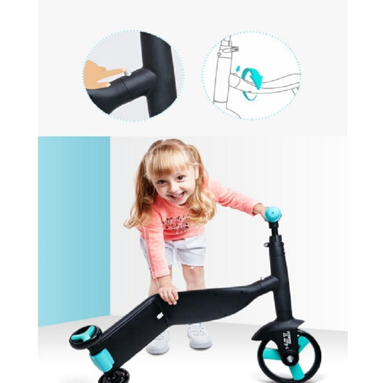 Brehn | nadle Faltbares Dreirädriges Drei-Modus Gleichgewicht Fahrrad Kinder Roller (Blau)