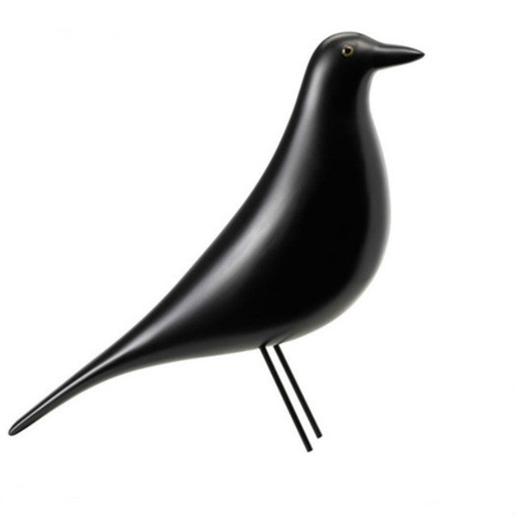Brehn | Resin Craft Vogel Figurine Büro Ornamente Heim Dekoration Zubehör (Schwarz)