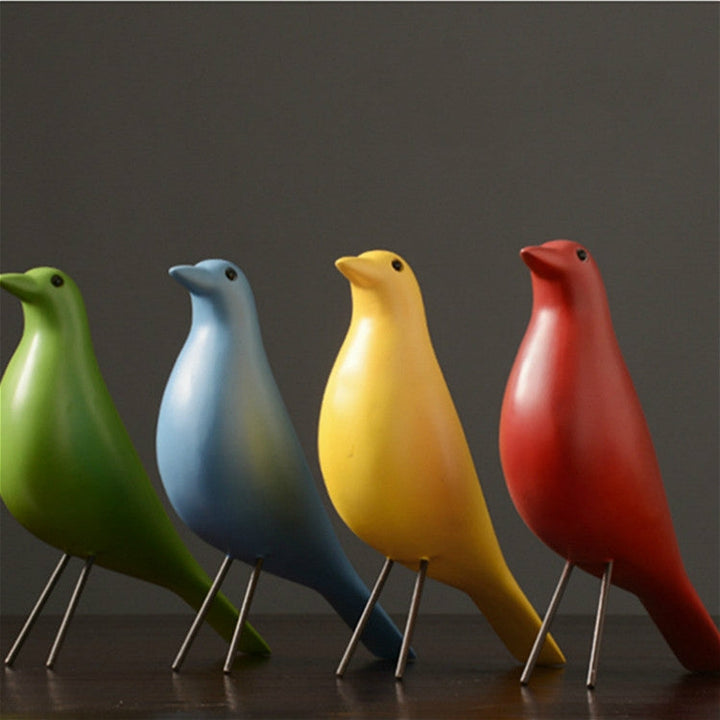 Brehn | Resin Craft Vogel Figurine Büro Ornamente Heim Dekoration Zubehör (Schwarz)