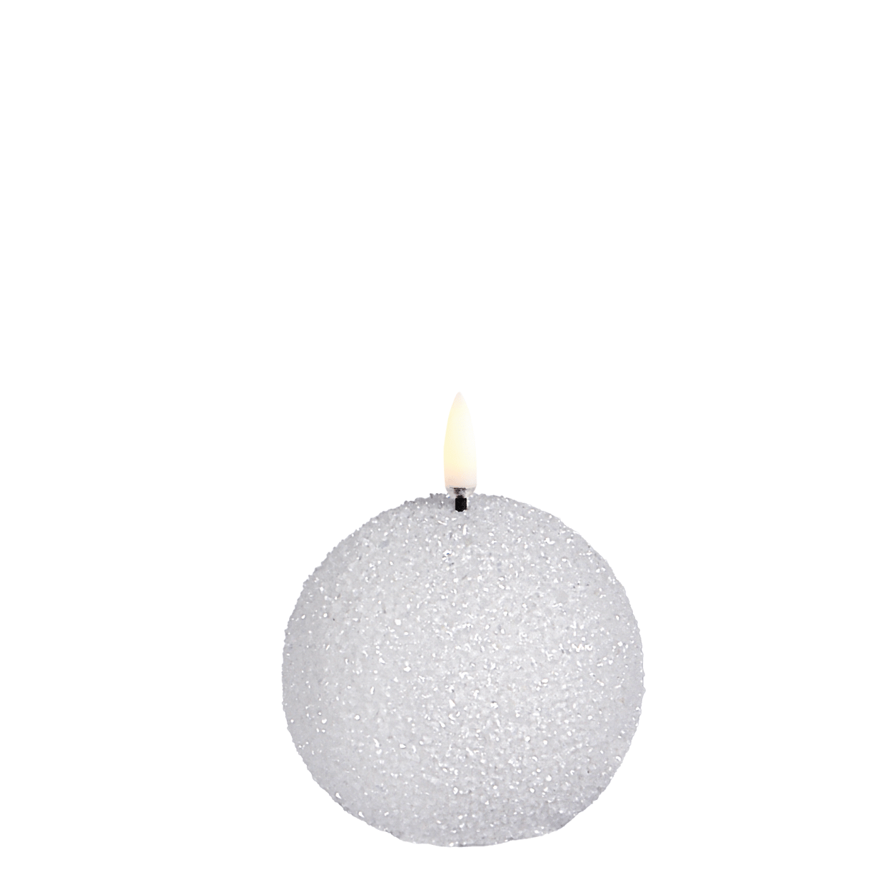 Brehn | WinterShine – Elegante LED Kerze im Schneekugel-Design