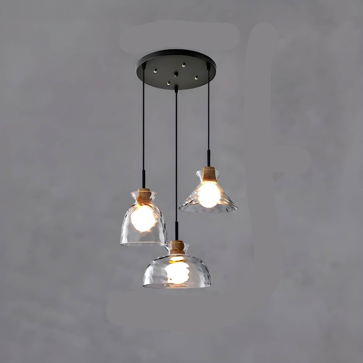 Brehn | LuxeGlow Chic Glasleuchter - Modern elegante Glas-Deckenlampe